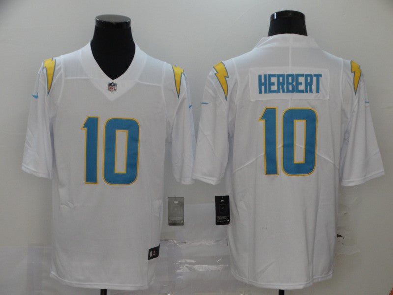 Justin Herbert Los Angeles Chargers white Vapor jersey
