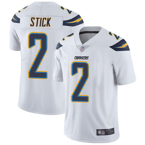 Easton Stick Los Angeles Chargers white Vapor jersey