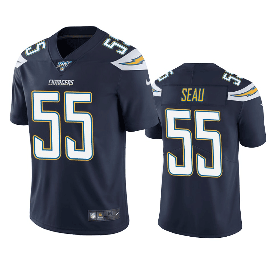 Junior Seau Los Angeles Chargers navy Vapor jersey