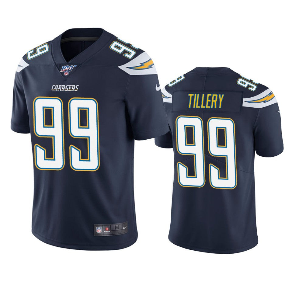 Jerry Tillery Los Angeles Chargers navy Vapor jersey