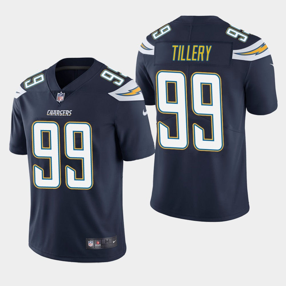 Jerry Tillery Los Angeles Chargers navy Vapor jersey