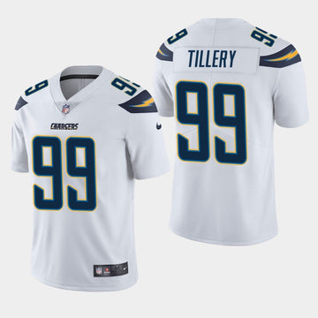 Jerry Tillery Los Angeles Chargers white Vapor jersey