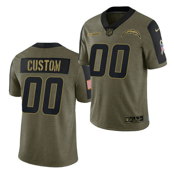Active Los Angeles Chargers olive Salute To Service jersey