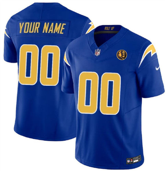 Custom Los Angeles Chargers royal Vapor jersey