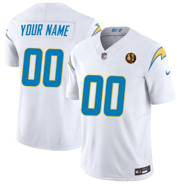 Custom Los Angeles Chargers white Vapor jersey