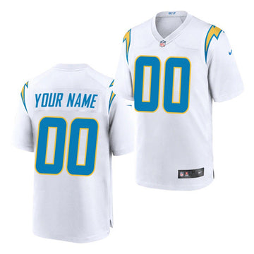Custom Los Angeles Chargers white jersey
