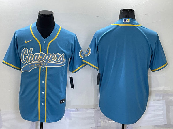 Custom Los Angeles Chargers blue jersey