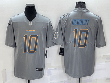 Justin Herbert Logo Los Angeles Chargers grey Vapor jersey