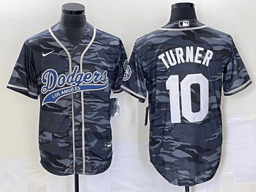 Justin Turner Los Angeles Dodgers gray Camo jersey