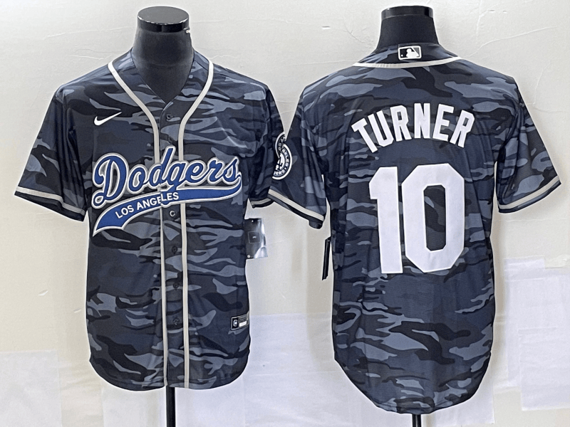 Justin Turner Los Angeles Dodgers gray Camo jersey