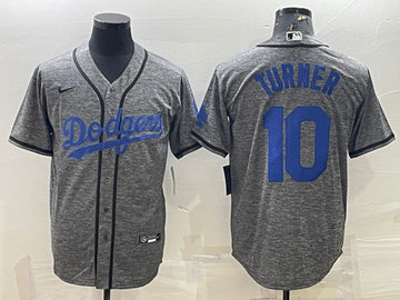 Justin Turner Los Angeles Dodgers gray jersey