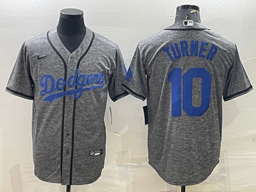 Justin Turner Los Angeles Dodgers gray jersey