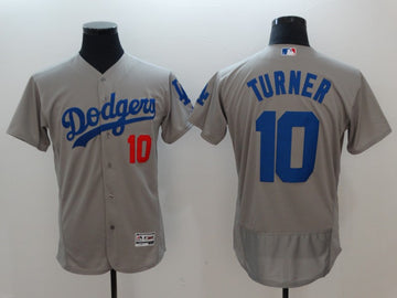 Justin Turner Los Angeles Dodgers gray jersey