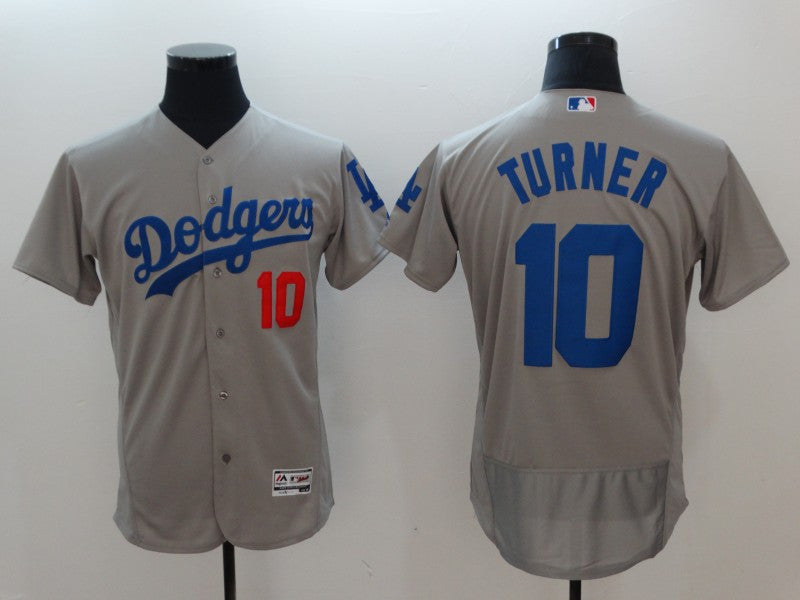 Justin Turner Los Angeles Dodgers gray jersey