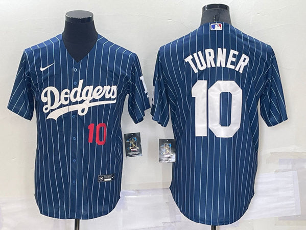 Justin Turner Los Angeles Dodgers navy jersey