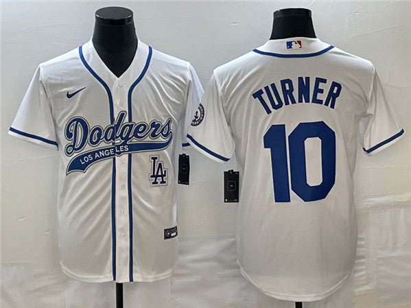 Justin Turner With Patch Cool Base Los Angeles Dodgers jersey