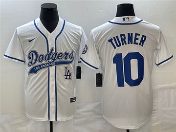Justin Turner With Patch Cool Base Los Angeles Dodgers jersey