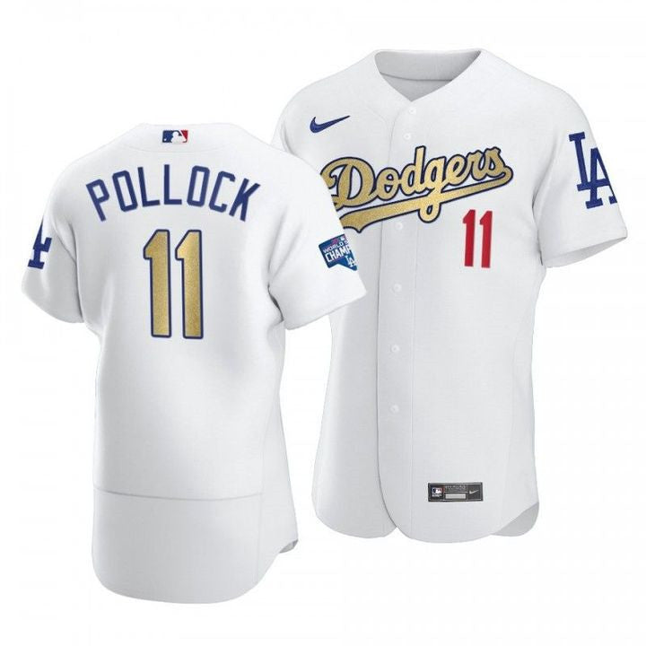 A.J. Pollock Los Angeles Dodgers white jersey