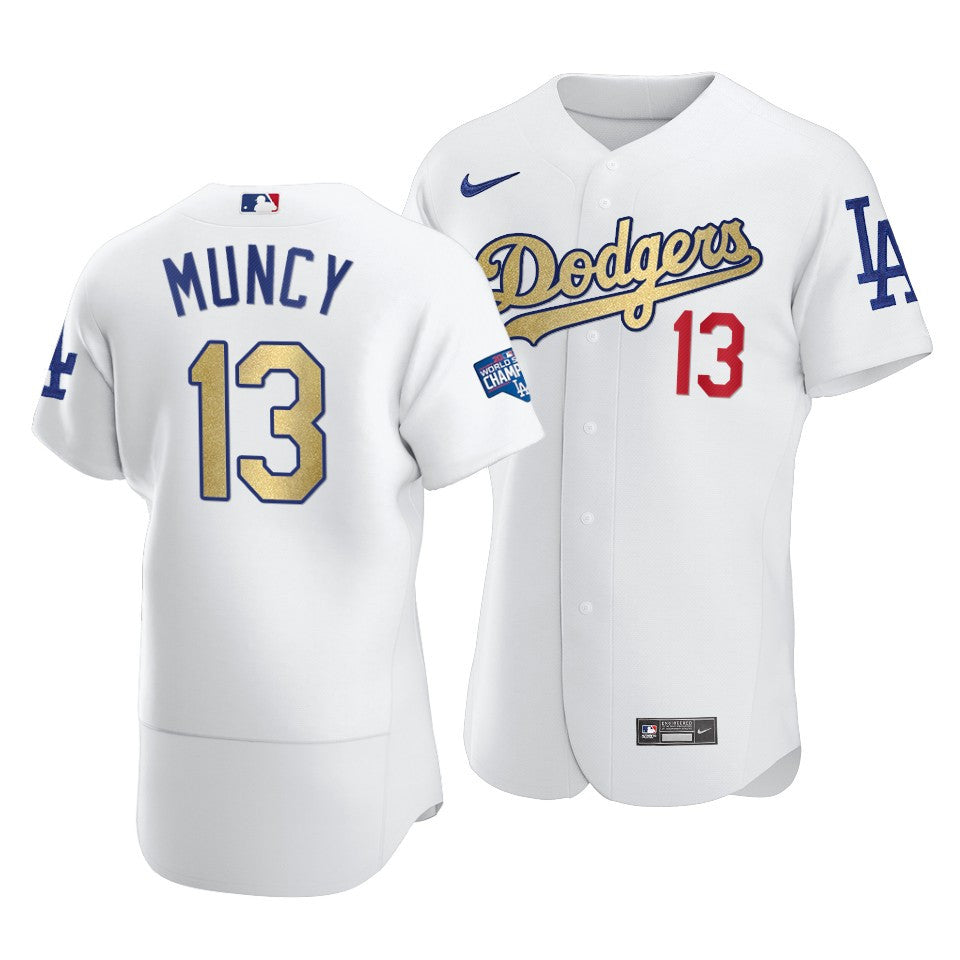 Max Muncy Los Angeles Dodgers white jersey