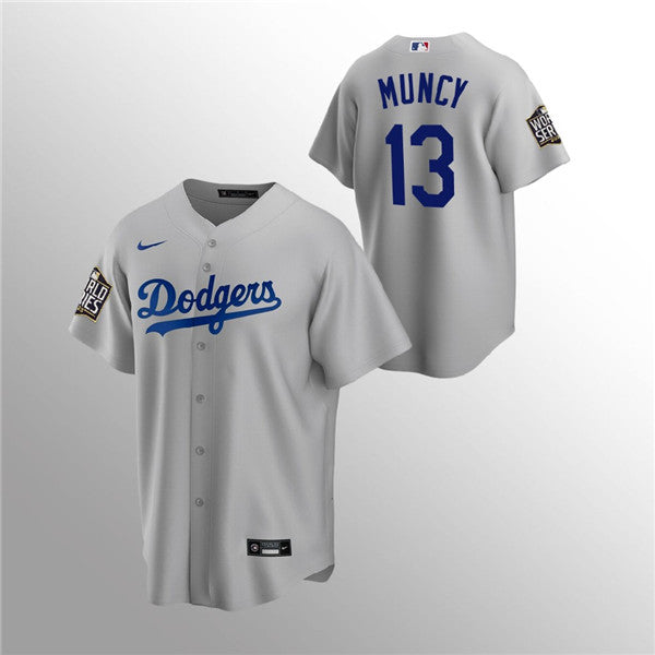 Max Muncy Los Angeles Dodgers grey jersey