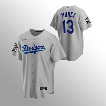 Max Muncy Los Angeles Dodgers grey jersey