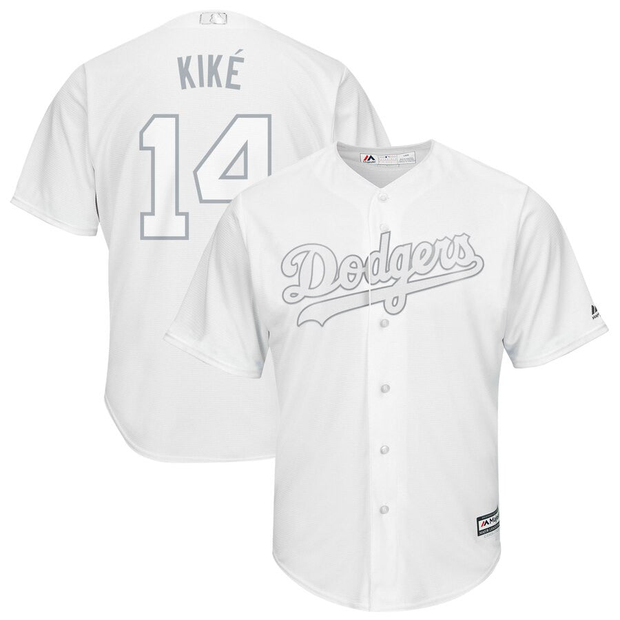 Kiké Hernández Majestic Los Angeles Dodgers white jersey