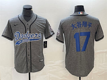 Shohei Ohtani Los Angeles Dodgers gray jersey