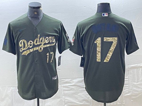 Shohei Ohtani Los Angeles Dodgers olive jersey