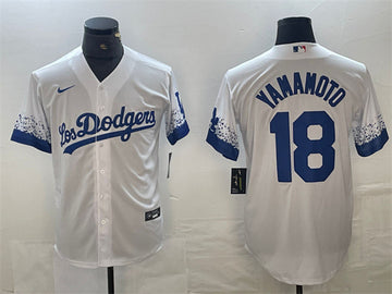 Yoshinobu Yamamoto Los Angeles Dodgers white City Connect jersey