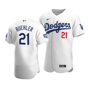 Walker Buehler Los Angeles Dodgers white jersey