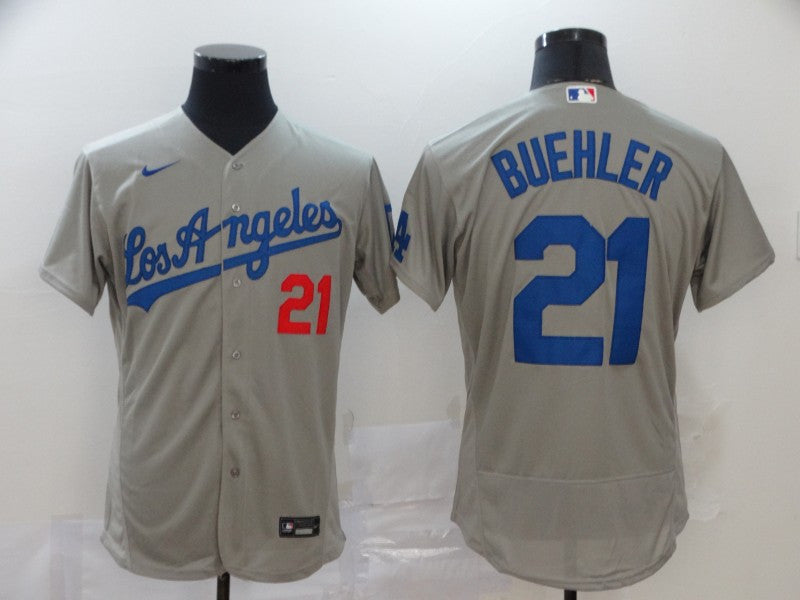Walker Buehler Los Angeles Dodgers grey jersey