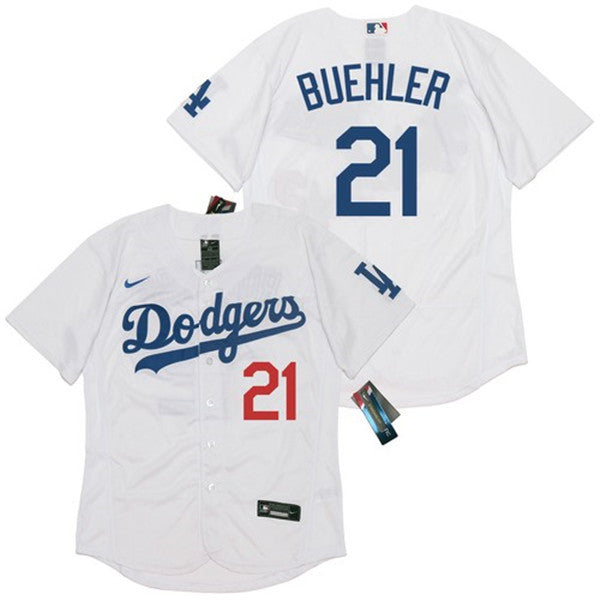 Walker Buehler Los Angeles Dodgers white jersey