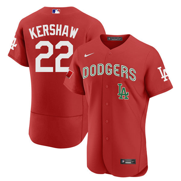Clayton Kershaw Los Angeles Dodgers red Heritage jersey