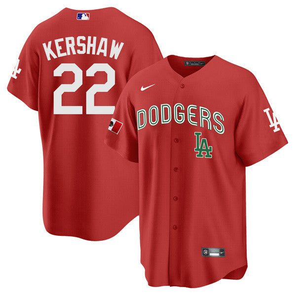 Clayton Kershaw Los Angeles Dodgers red Heritage jersey