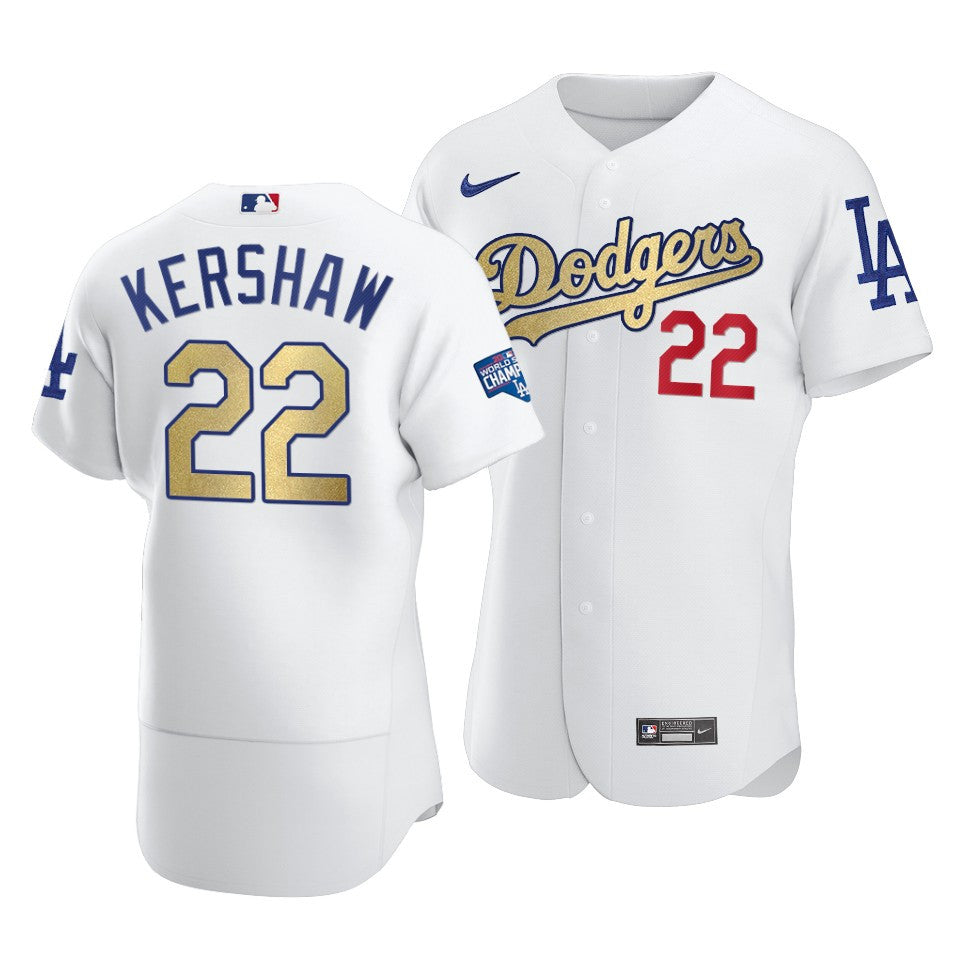 Clayton Kershaw Los Angeles Dodgers white jersey