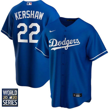 Clayton Kershaw Los Angeles Dodgers blue jersey