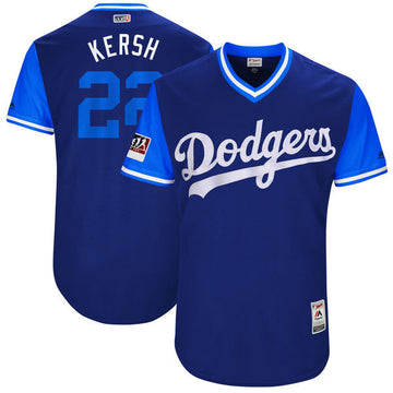 Clayton Kershaw Kersh Majestic Los Angeles Dodgers royal Authentic jersey