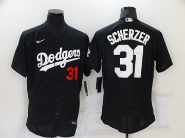 Max Scherzer Los Angeles Dodgers black jersey