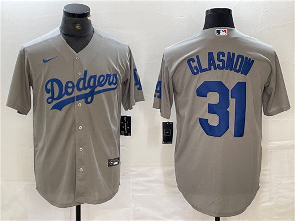 Tyler Glasnow Los Angeles Dodgers gray jersey