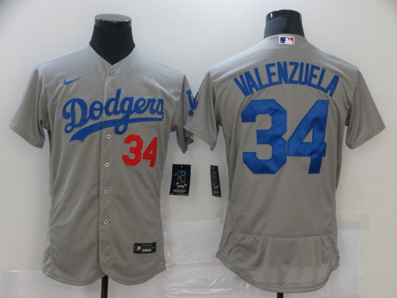 Toro Valenzuela Los Angeles Dodgers grey jersey