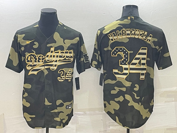Toro Valenzuela Los Angeles Dodgers olive jersey