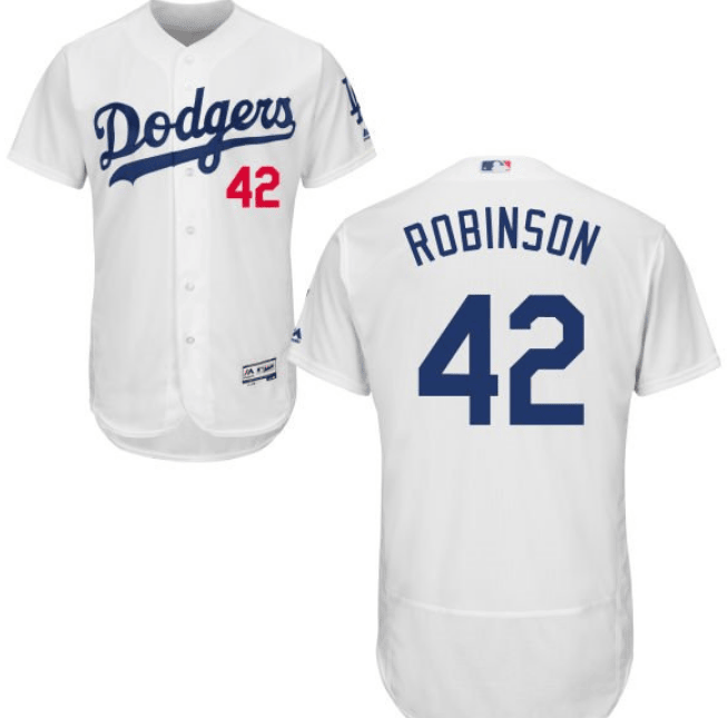Jackie Robinson Los Angeles Dodgers white jersey