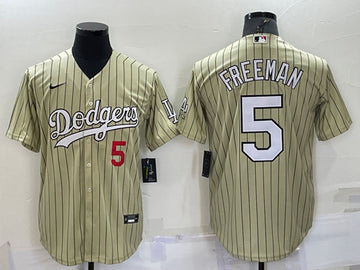 Freddie Freeman Los Angeles Dodgers cream jersey