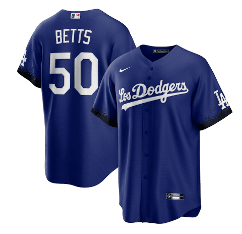 Mookie Betts Los Angeles Dodgers royal City Connect jersey