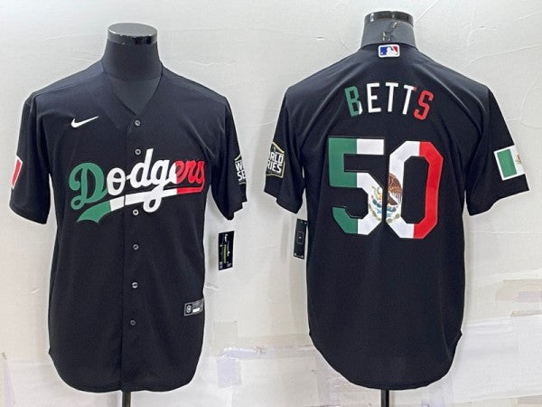 Mookie Betts Los Angeles Dodgers black jersey