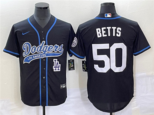 Mookie Betts Los Angeles Dodgers black jersey