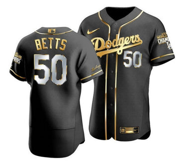 Mookie Betts Los Angeles Dodgers black jersey