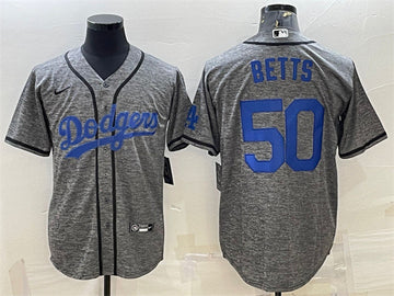 Mookie Betts Los Angeles Dodgers gray jersey