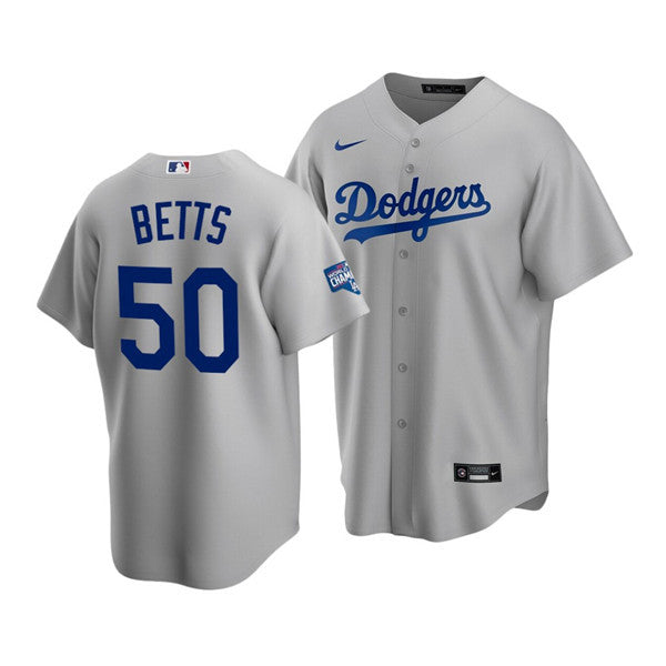 Mookie Betts Los Angeles Dodgers grey Home jersey