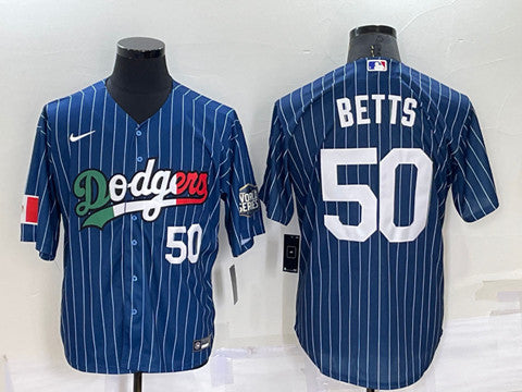 Mookie Betts Los Angeles Dodgers navy jersey